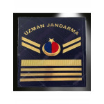 Asayiş Yelek Için Minyatür Uzman Jandarma 7 Kademeli Çavuş 3D Plastik Rütbe Cırtlı