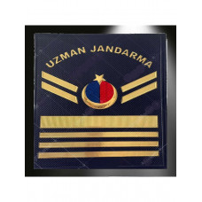 Asayiş Yelek Için Minyatür Uzman Jandarma 7 Kademeli Çavuş 3D Plastik Rütbe Cırtlı
