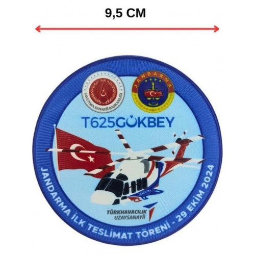  "Gökbey 9.5" Atatürk patch Arma 9.5 cm 3d, 2025 Yeni Model Tip Cırtlı,