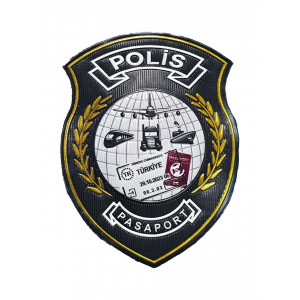 Pasaport Polis Kol Arması 3D Plastik Tpu, Yeni Tip, Cırtlı, Standart Ölçü,