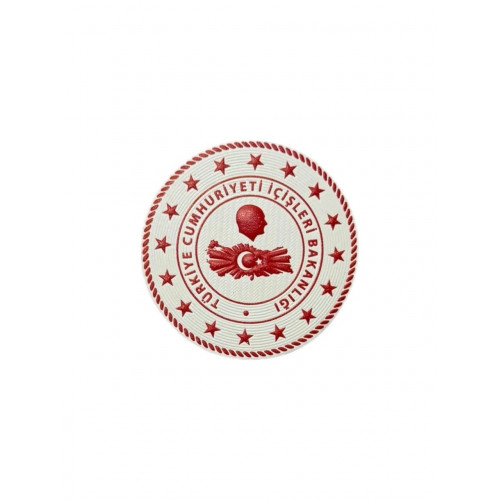 Iç Işler Bakanlığı Gögüs Arması 7 cm 3D Plastik Tpu, Yeni Tip, Cırtlı, Standart Ölçü, 1.sınıf Kalite