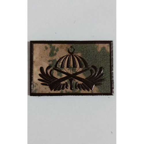 Kamuflaj Paraşüt Bröve 3D Plastik TPU, Yeni Tip, Cırtlı, Standart Ölçü,