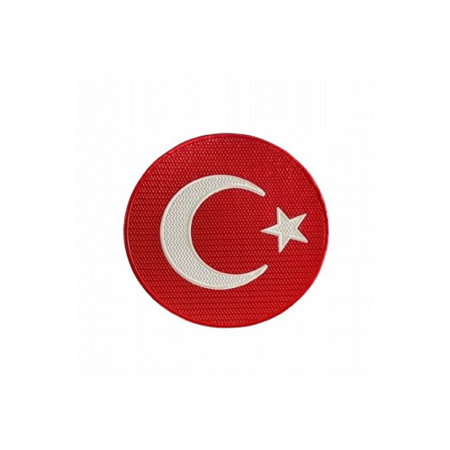 Yuvarlak Türk Bayrağı 3D, 2025 Yeni Tip, Cırtlı, Standart Ölçü, 1.sınıf Kalite