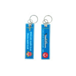 “Denizlere Hakim Olan Dünyaya Hakim Olur” Deniz Kuvvetleri Çift Taraflı Anahtarlık 3d, (12CM x 3cm)