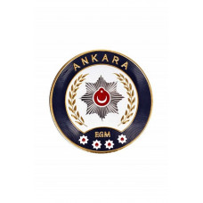 Ankara Polis Arması 3D, 2025 Yeni Tip, Cırtlı, Standart Ölçü, 1.sınıf Kalite