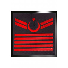  JANDARMA Asayiş Uzman Çavuş 5 Kademeli 3D Rütbe, Çift, 2025 Yeni Tip, Cırtlı