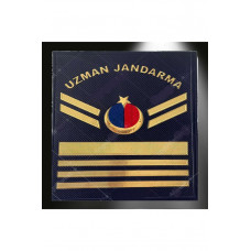  Minyatür Uzman Jandarma Asayiş 7 Kademeli Çavuş Mini Göğüs 3d Rütbe, 2025 Yeni Tip, Cırtlı