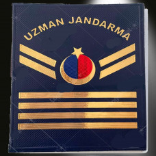  Minyatür Uzman JANDARMA Asayiş 4 Kademeli Çavuş Mini Göğüs 3d Rütbe, 2025 Yeni Tip, Cırtlı