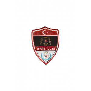 Spor Polisi Arması 3d, 2025 Yeni Tip, Cırtlı, Standart Ölçü, 1.sınıf Kalite