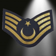 Minyatür JANDARMA. Asayiş Astsubay Üst Çavuş 3d Rütbesi, 2025 Yeni Tip Cırtlı, Standart Ölçü, 1.sınıf