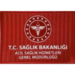 T.c Sağlık Bakanlığı Acil Sağlık Hizmetleri Genel Müdürlüğü Kol Arması 7x5 cm Cırtlı 3D Plastik Tpu
