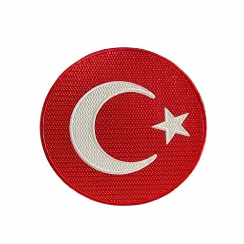  Yuvarlak Türk Bayrağı 3D, 2025 Yeni Tip, Cırtlı, Standart Ölçü, 1.sınıf Kalite