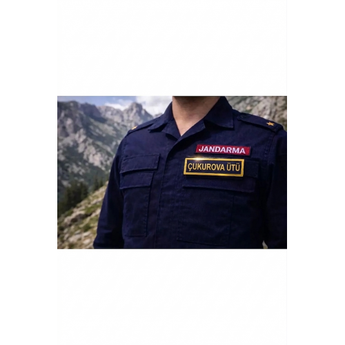 Jandarma Asayiş Pvc İsimlik, , Cırtlı, 10 Cm X 2,5 Cm, Mevzuata Uygun