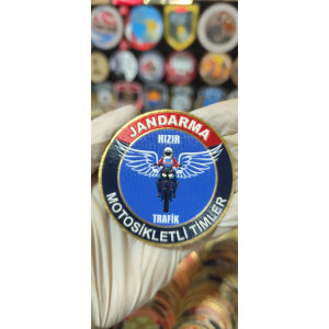 HIZIR Jandarma TRAFİK Motosikletli Timler 3d Gögüs Arma, Cırtlı, Standart Ölçü,