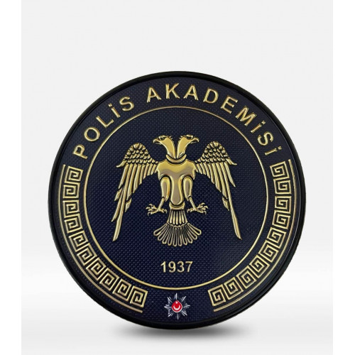 Egm Pomem Polis Akademisi Arması 3D Plastik Tpu, Cırtlı, Standart Ölçü