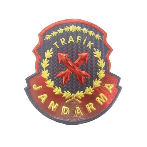 Jandarma Trafik Kol Arması 3d, 2025 Yeni Model Tip Cırtlı, Standart Ölçü, 1.sınıf Plastik Kalite